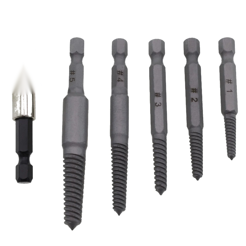 Stud Screw Extractor Hand Tools Remover Set Steel Treatment