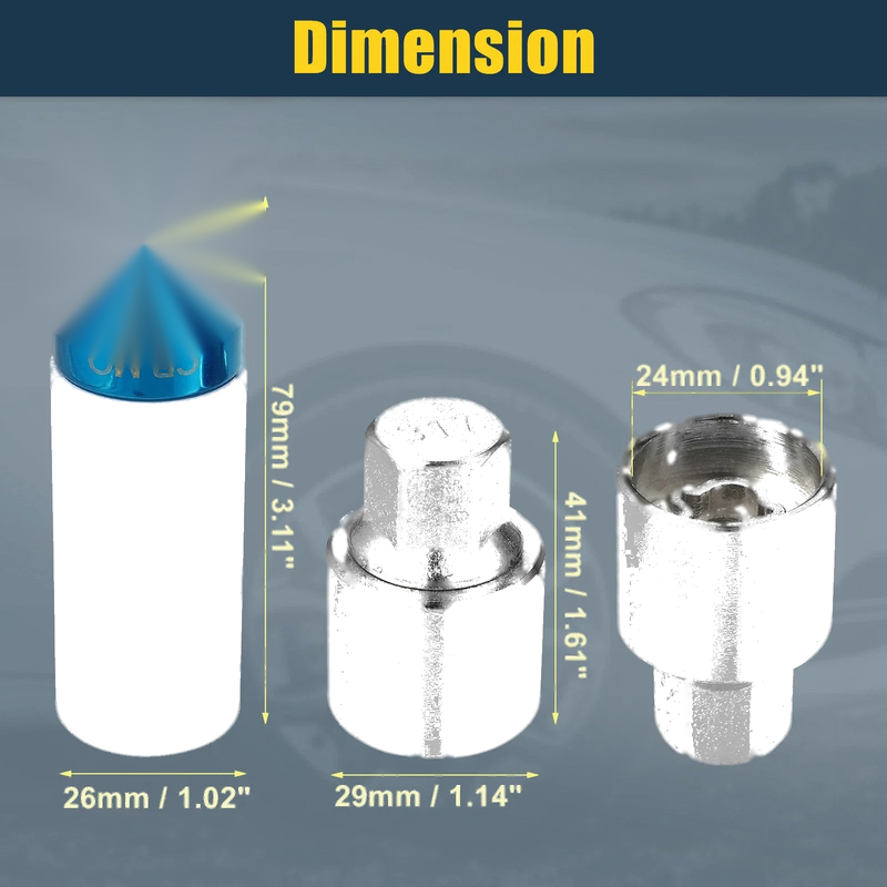 Mercedes Benz 317 Wheel Lock Lug Nut Set with Protector Socket