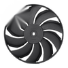 Kawasaki Ninja ZX6R ZX10R Black Engine Radiator Cooling Fan Blade