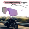 Motorcycle Riding Goggles Purple Lens White Purple Frame Triacetyl Cellulos PC