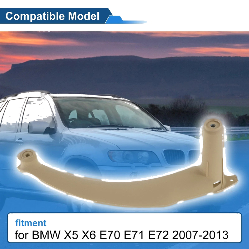 BMW X5 X6 E70 E71 E72 Inner Door Panel Handle Beige (2007-2013)