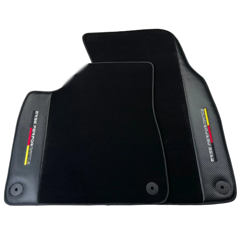Audi A6 C6 Sedan Facelift 2008-2011 with Carbon Black Floor Mats (2 pcs)