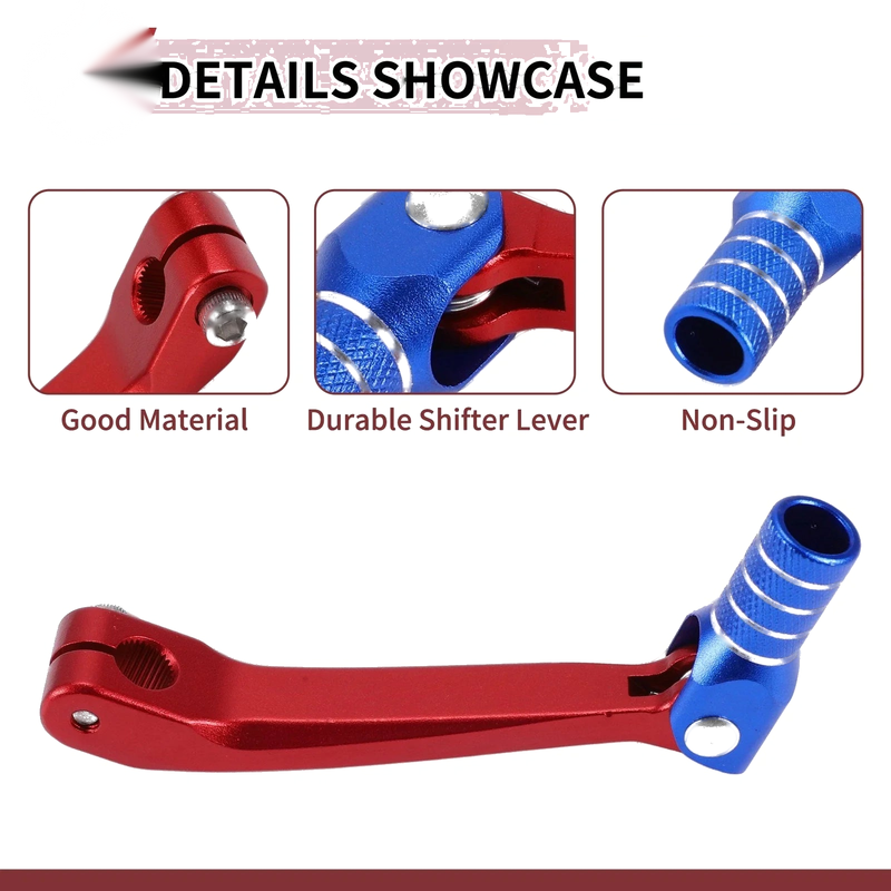 Honda CRF150F 2003-2017 - Red Blue Silver Tone Gear Shift Lever
