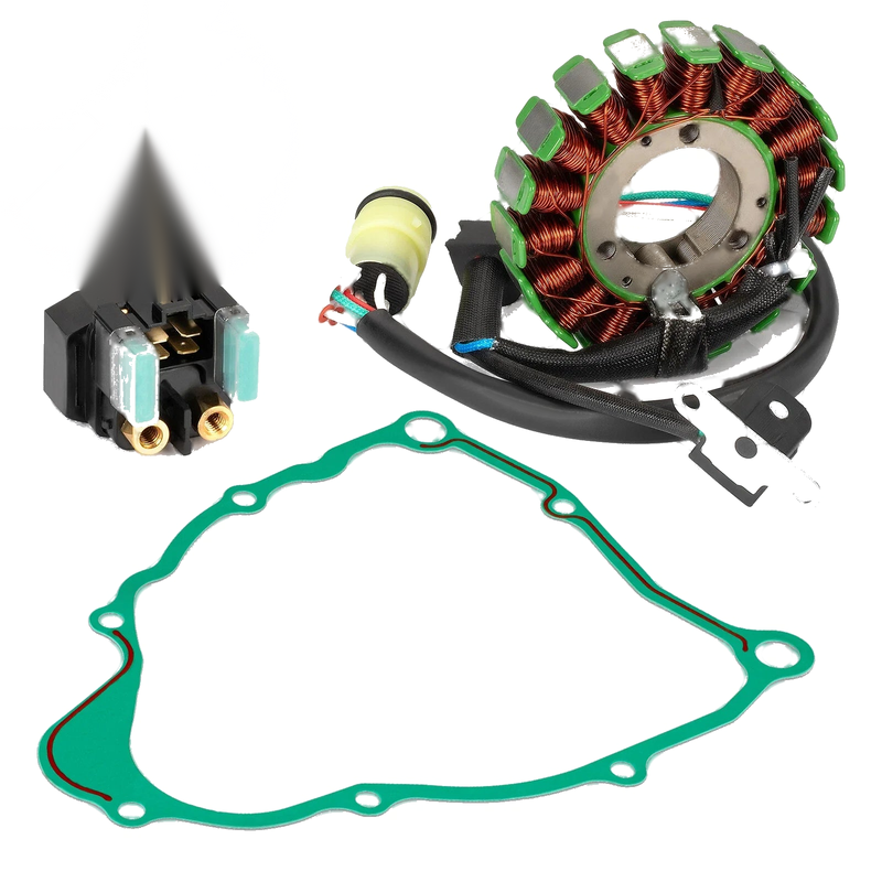 Yamaha Bear Tracker 250 YFM250X Stator & Starter Relay Solenoid w/ Gasket