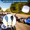 Motorcycle Black Gold Tone Rear View Mirror M8/M10