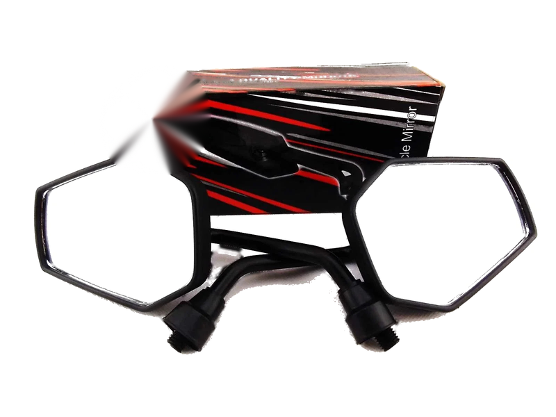 Suzuki TS50 Black Red Hex Soko Mirrors (1971-2009)
