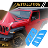 Jeep JL JLU (2018-2024) Light Blue Front Hood Air Outlet Vent Cover Trim
