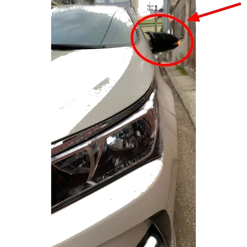 Toyota Corolla (2013-2018) 2 Piece Gloss Black Side View Mirror Covers