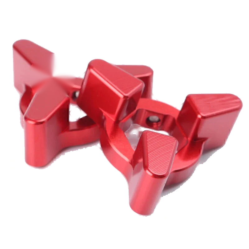 Motorcycle - Red Anodized Fork Preload Adjusters 14mm (Fits Various Models)
