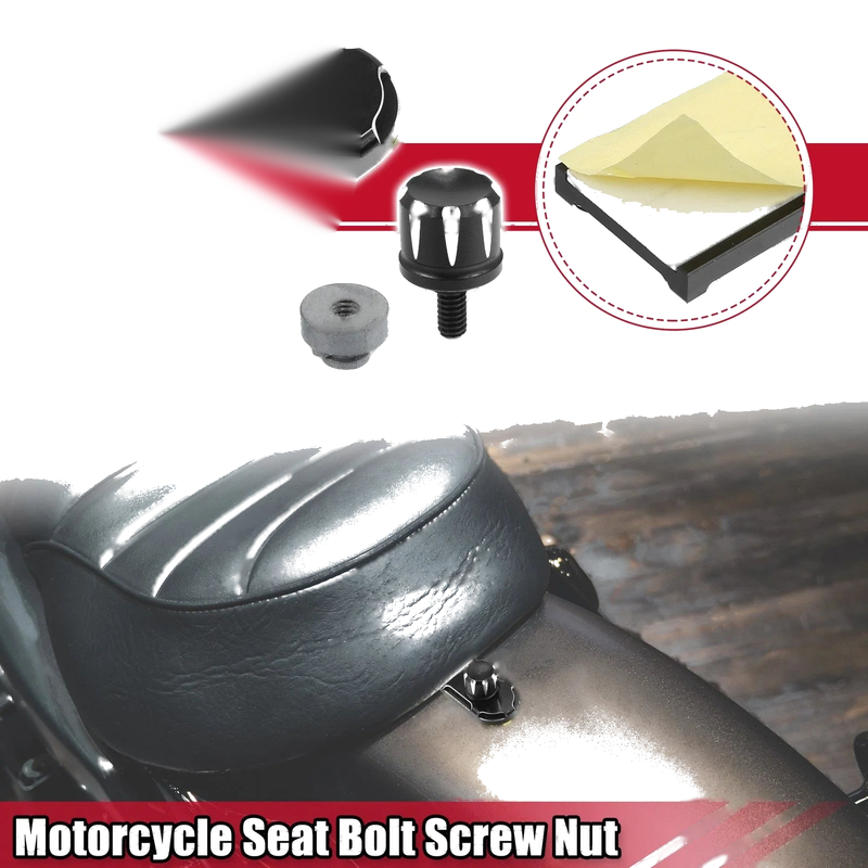 Harley Softail Seat Bolt Screw with Knob Cover Nut Set