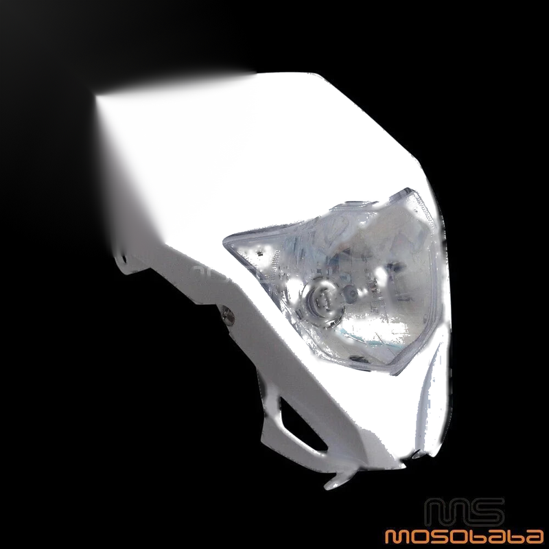 Honda CR250, Suzuki DR100, DR200 White Headlight Lamp (1990-2007)