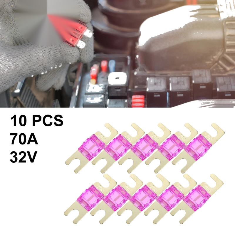 Car Truck Motorcycle Boat Audio CDs 10pcs 70A AFS Mini ANL Fuse Replaces