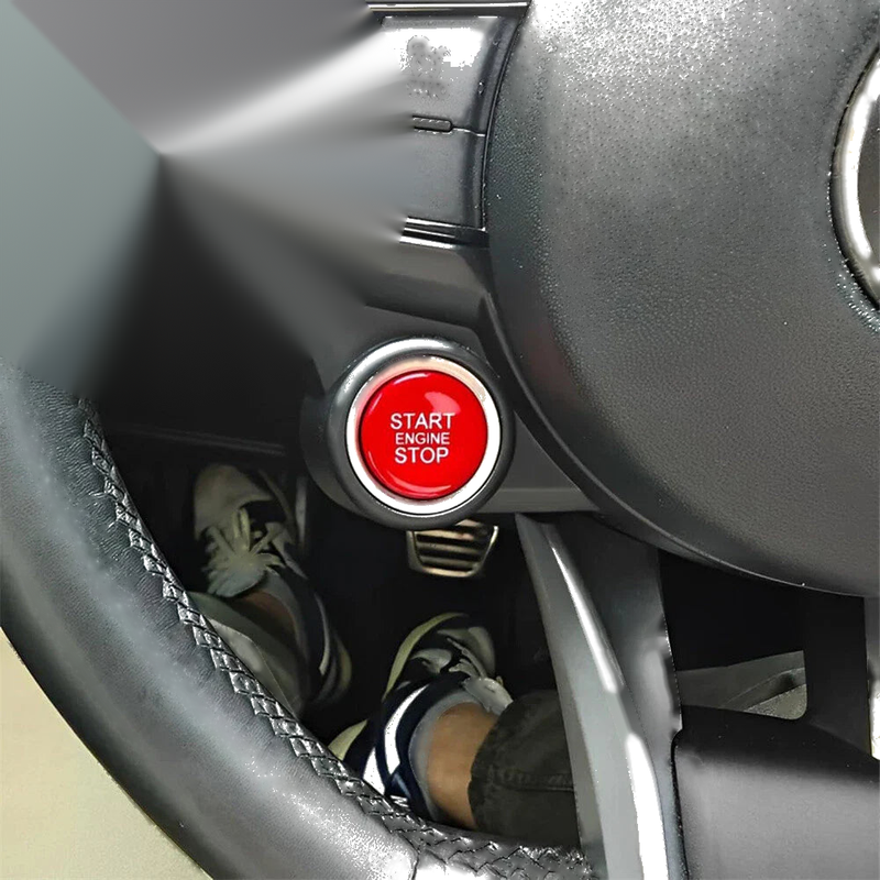 Alfa Romeo Giulia Stelvio Red Engine Start Stop Switch Button Trim