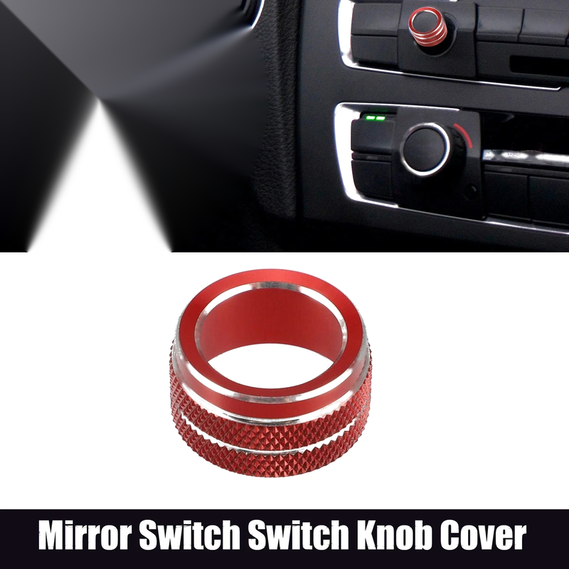 Toyota Red Mirror Switch Knob Cover Ring Decoration