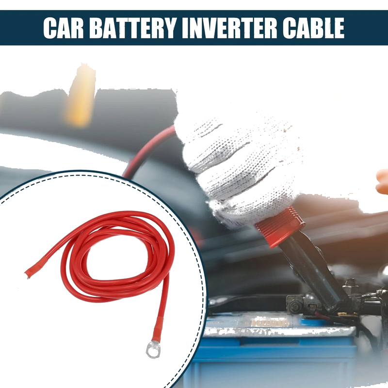 Car Marine Battery Inverter 5 / 16-3 / 8 7ft Red Copper Cable