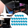 Car, Boat, Truck, RV, Motorcycle Blue 25 Pcs Maxi Fuse 60A Blade Fuse
