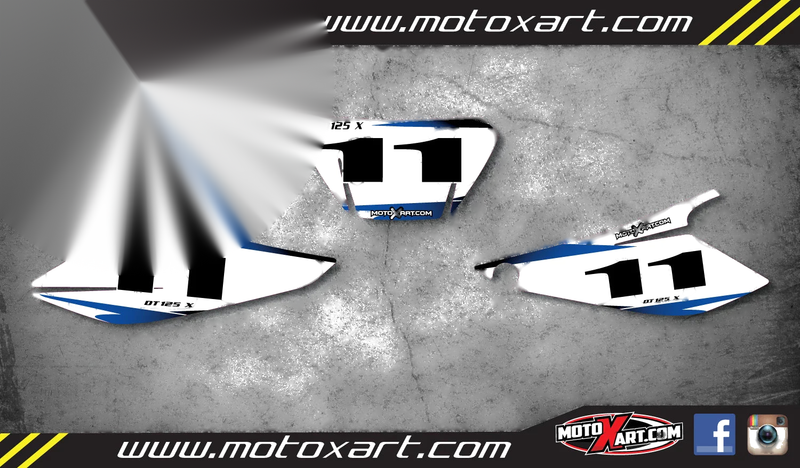 YAMAHA DT 125 RE Custom Number Plates & Stickers