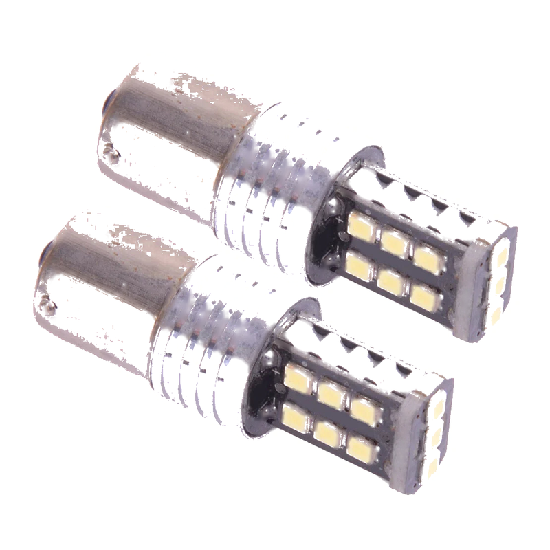 Car 15-SMD 1157 White LED Turn Signal Brake Light Bulbs