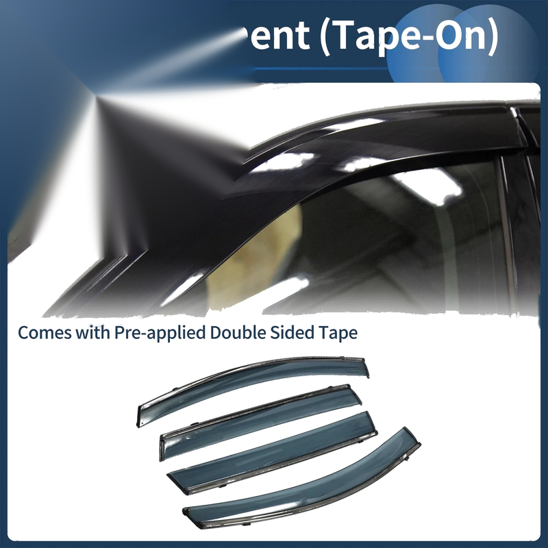 Ford Edge Side Window Vent Visors Black 2015-2024 Window Deflectors