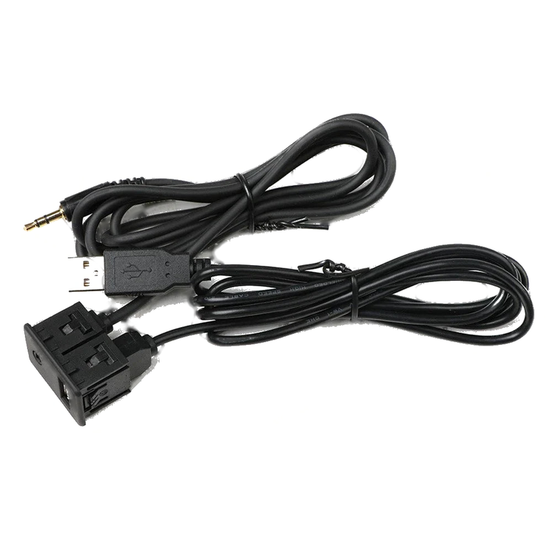 Car Dash Mount AUX Panel 150cm USB Extension Cable Adapter