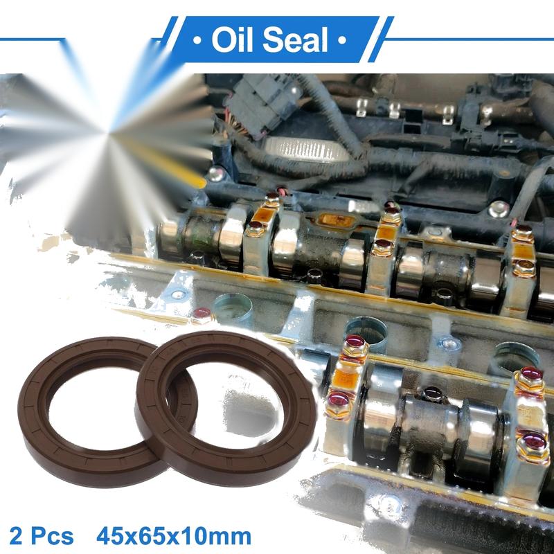 Make Model Oil Seal 2 x 45x65x10mm Seal Ring Rotary Shaft Seal FKM Rubber