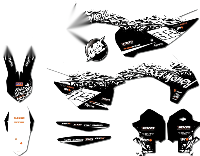 KTM SXF 250 Sticker Kit Boca Style Custom Decals (2013-2015)
