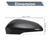 Ford Fusion Rearview Mirror Cover Cap 2 x Black Carbon Fiber (2013-2019)