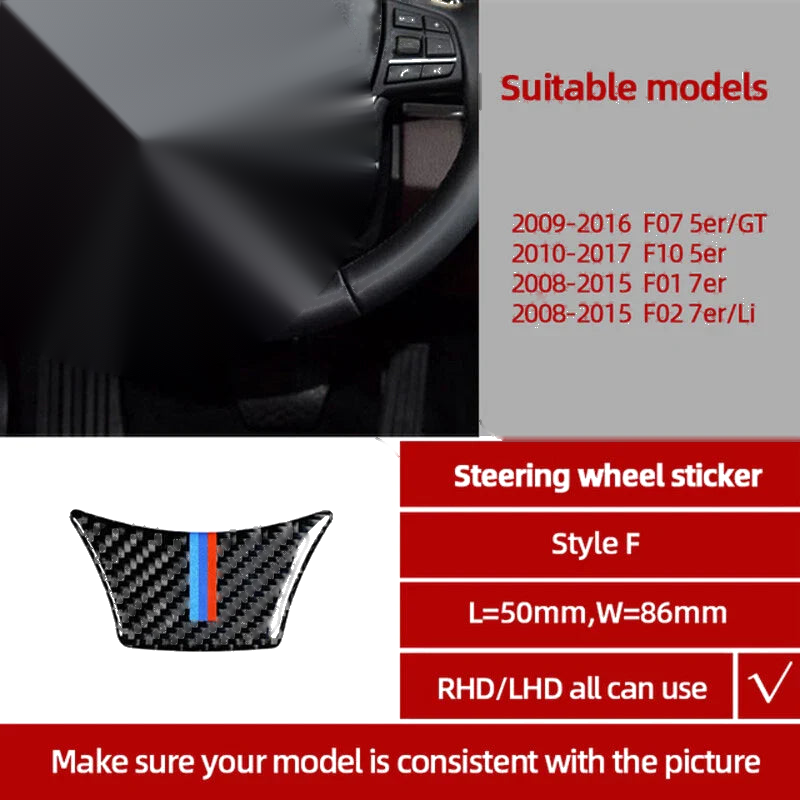 BMW 5 Series F10 Carbon Fiber Steering Wheel Lower Cover Trim (2011-2017)