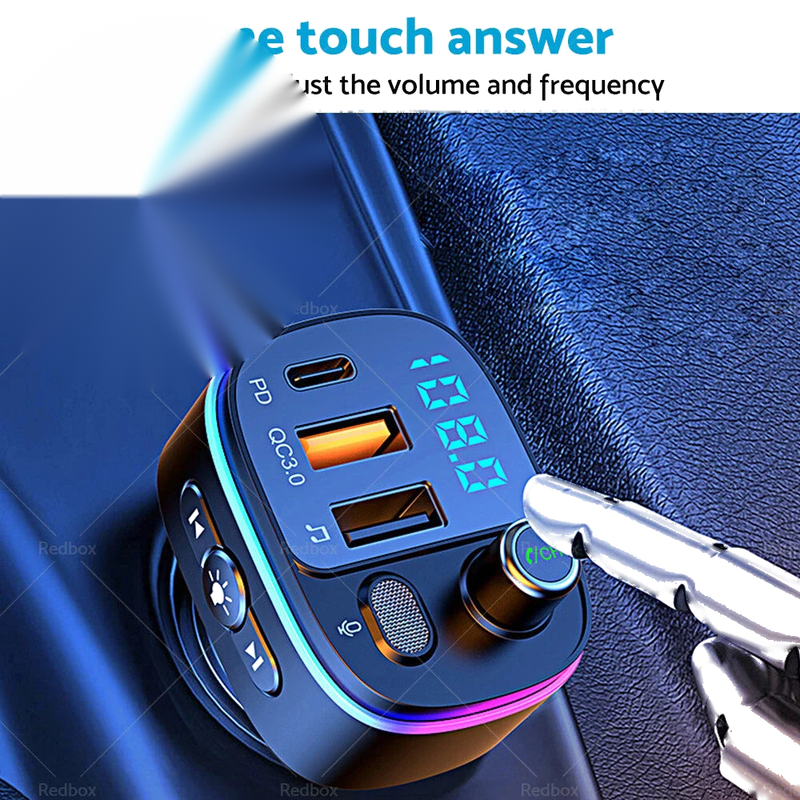 Vehicle Bluetooth FM Transmitter Car Radio Adapter with USB Charger