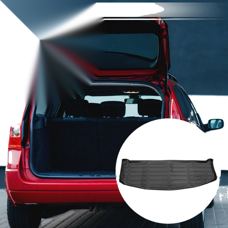 Hyundai Santa Fe 2024-2025 Long Grid Pattern TPE Cargo Liner Rear Trunk Mat