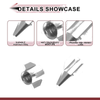 4 x Mini Rocket Style Tire Valve Stem Caps Dust Covers Silver Tone