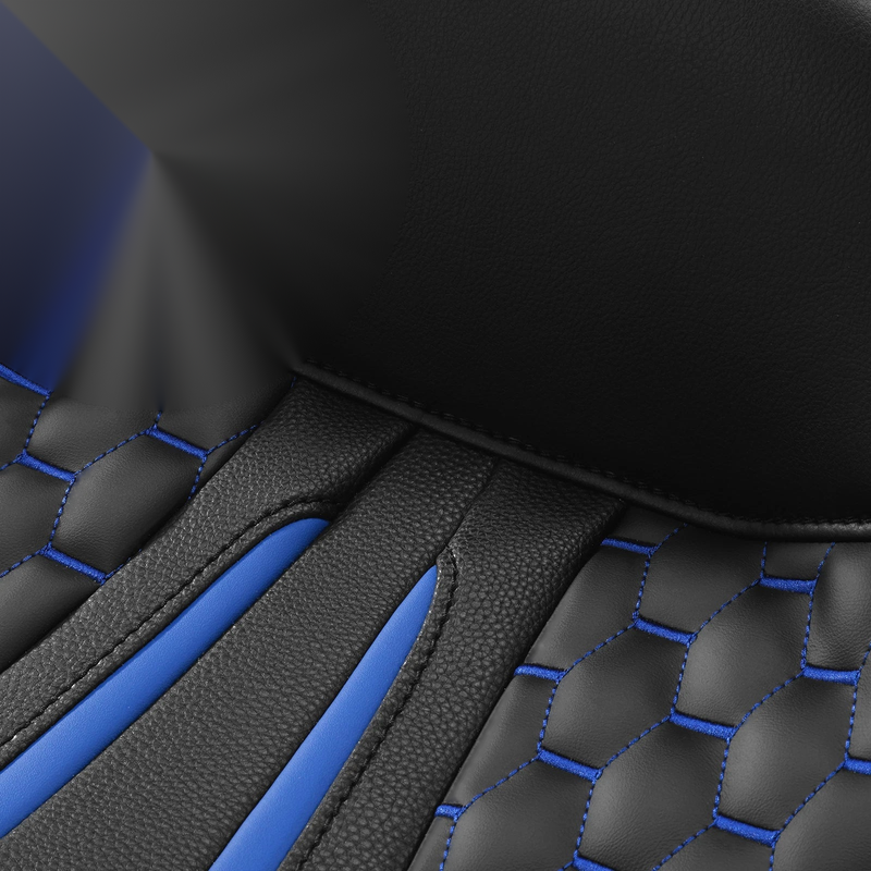 Harley Electra Glide Black Blue Driver Passenger Seat (1997-2007)