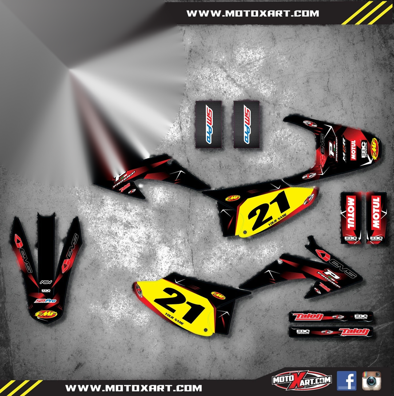 Honda CRF 150 F 2008-2014 - BARBED Style Custom Graphic Decals