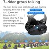EJEAS Q7 Bluetooth Waterproof Motorcycle Helmet Headset Intercom 7 Riders