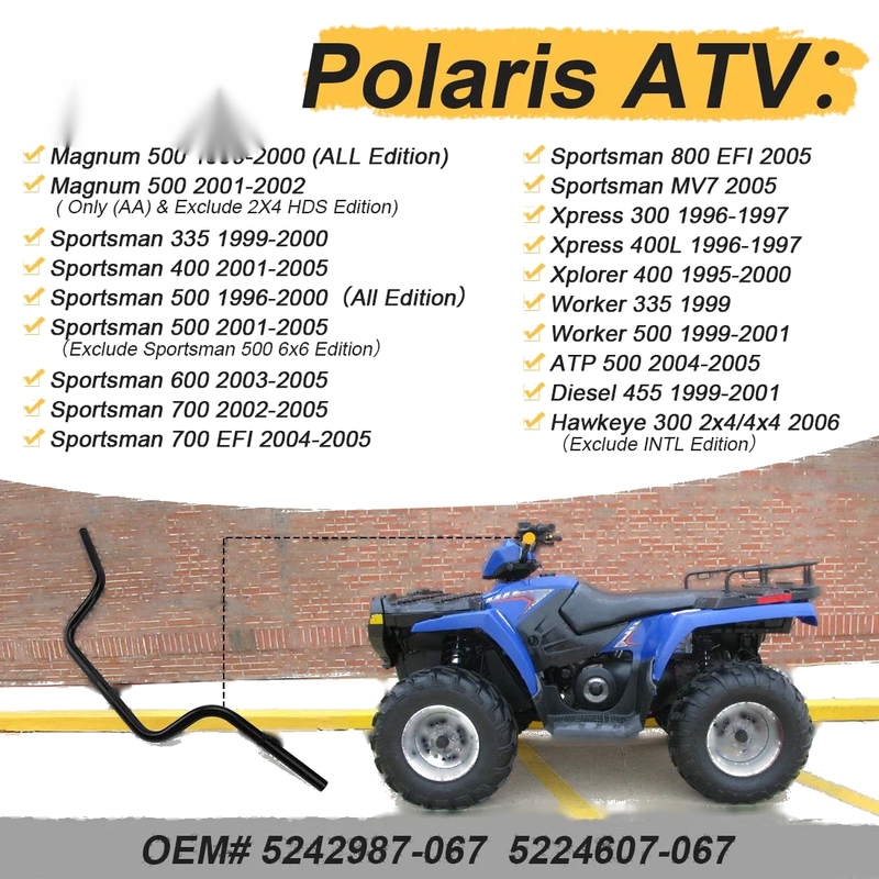 Polaris Sportsman MV7 Heavy Duty Handlebar (1996–2005)