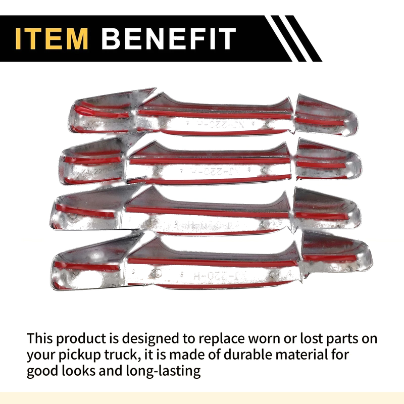 Chevrolet Avalanche Chrome Silver Tone 4 x Exterior Door Handle Covers