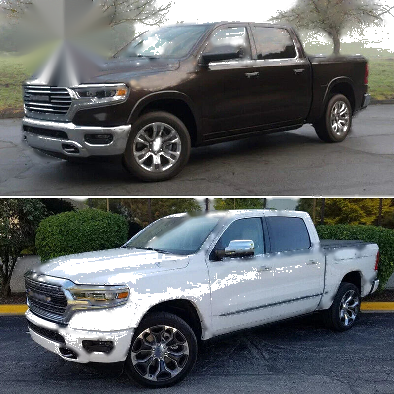 Dodge Ram 1500 2500 3500 Crew / Quad Cab 4 x Black Pillar Post Trim (2009-2018)