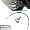 Brake Line 15.75" 10mm Motorcycle Hydraulic Hose Pipe Stainless Steel Blue