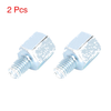 Motorcycle 2 x 8mm RH to 8mm RH Rearview Mirror Adapters Silver Tone