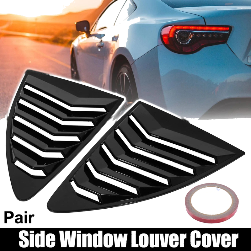 Toyota 86 1 Pair Rear Side Window Louvers Cover Glossy Black (2013–2021)