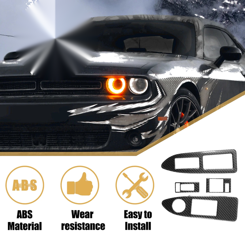 Dodge Challenger Window Lift Trim Switch Panel Stickers (2008 - 2014)