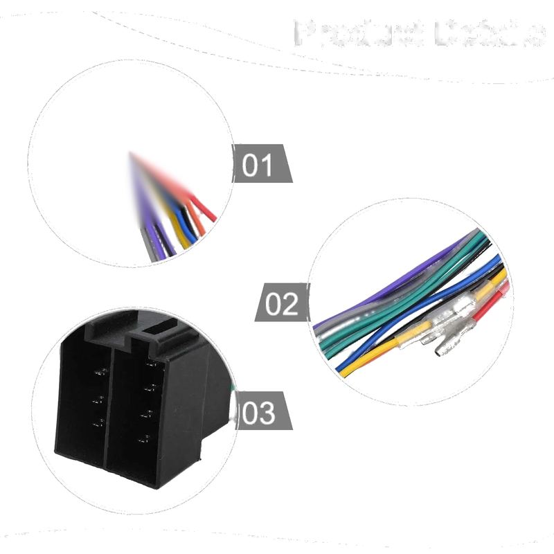 Car Stereos with ISO Connections 16 Pin Auto Adapter Wiring Harness