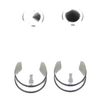 Car Interior 4 x Aluminium Door Latch Pin Knob Covers (49mm)