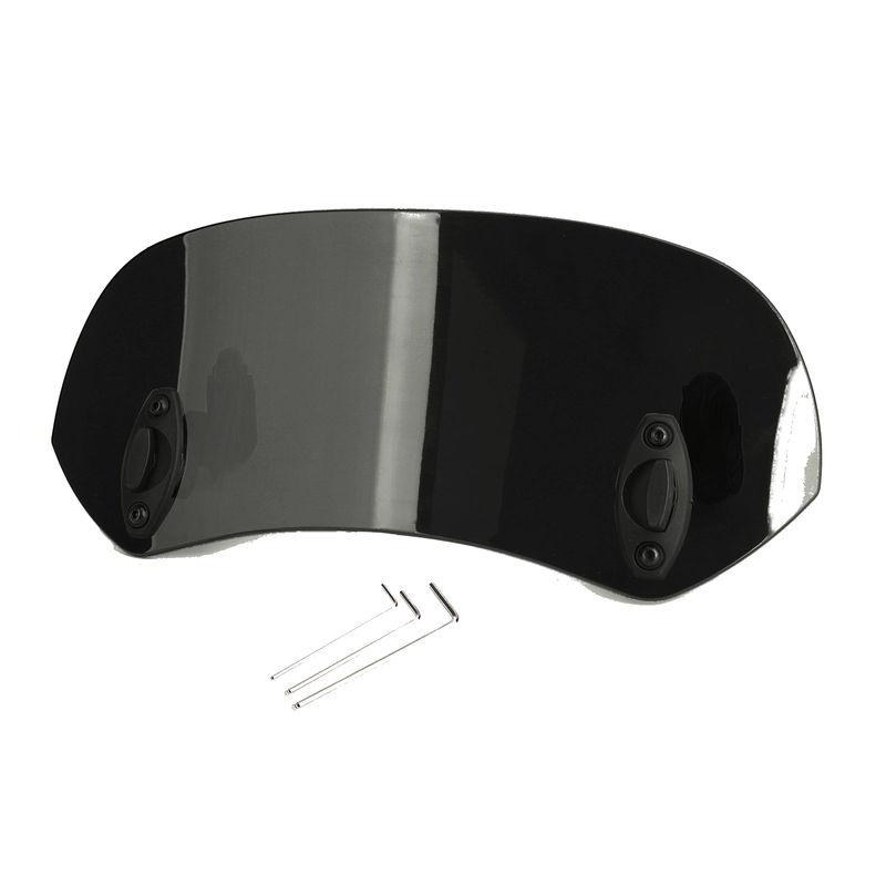 Motorcycle Adjustable Clip On Windshield Extension Spoiler Wind Deflector