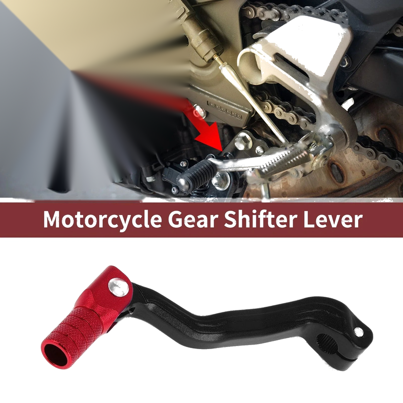 Bosuer M4 Folding Gear Shifter Lever Black Red