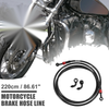Make Model Brake Hose 90 Degree 220cm Motorcycle Braided Line Clutch Tube