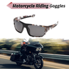 Motorcycle Goggles / Gray Lens White Frame Tri-acetyl Cellulose