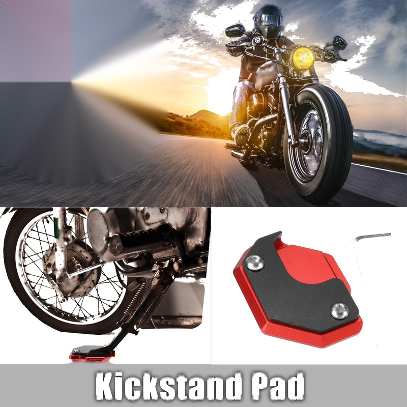 Honda with Wrench Black Red Set Aluminum Alloy Motorcycle Kickstand Pad