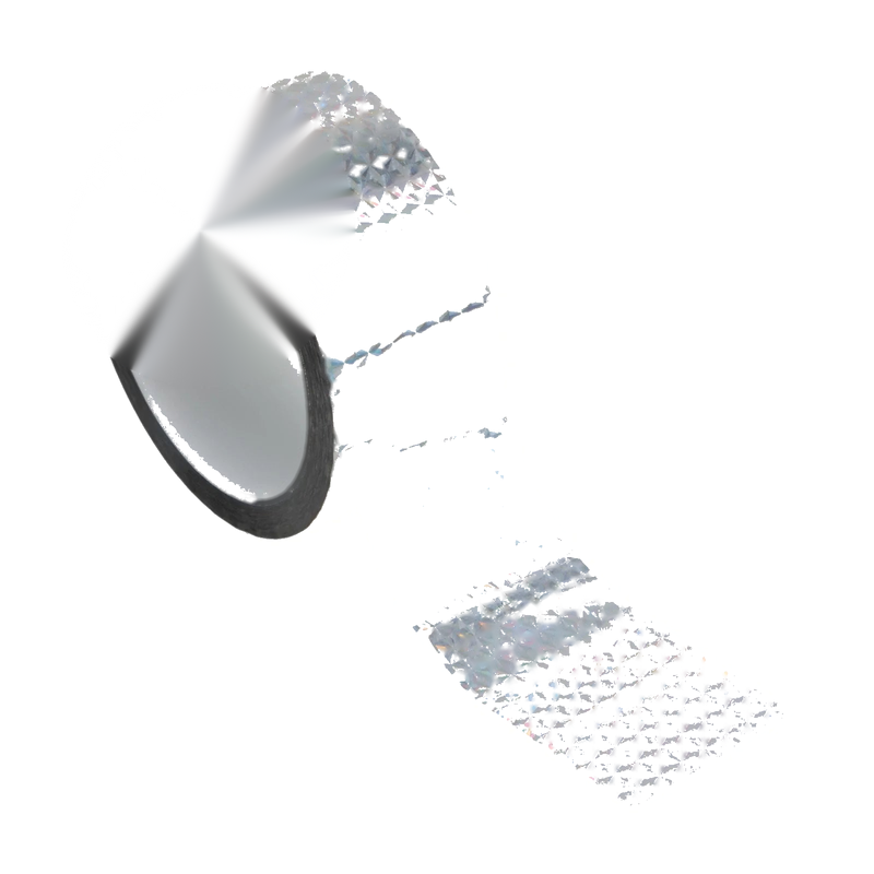 Car, Motorcycle and Boat Laser Silver Tone Pinstripe Tape 50mmx50m