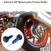 Motorcycle 1.1" Aluminum Alloy Plastic Motorcycle Slider Frame 2 x Blue